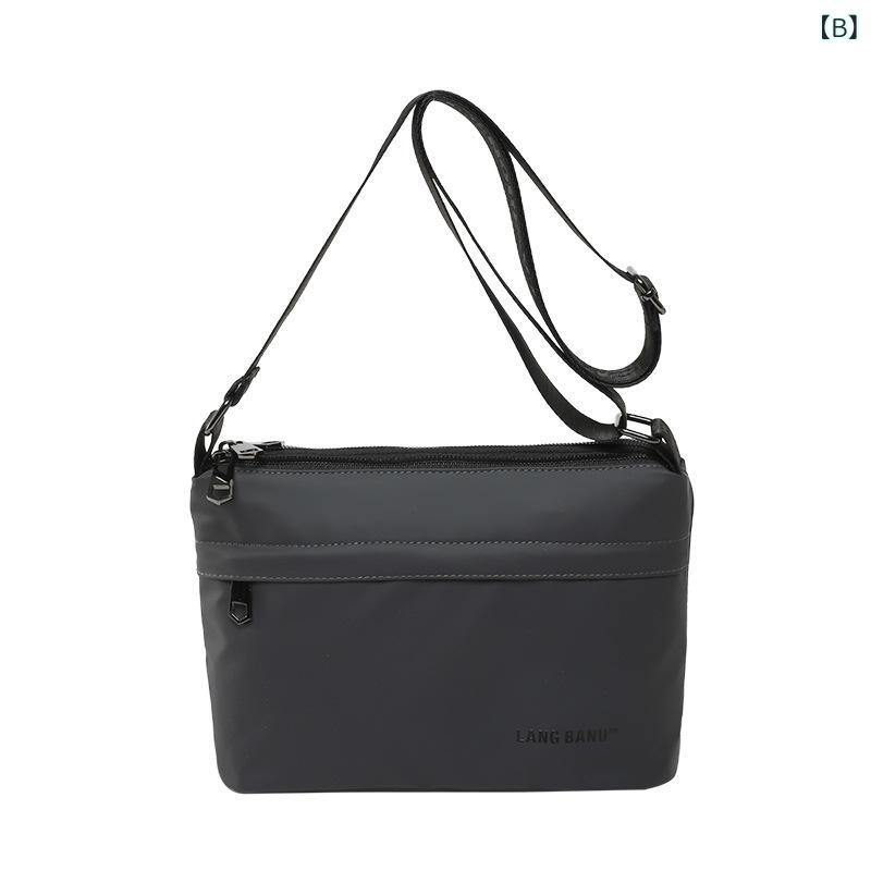 バッグ メンズ ナイロン ショルダーバッグ 斜めがけ 大容量 撥水加工 防水 旅行 普段使い 高質感 シンプル カジュアル ブラック グレー