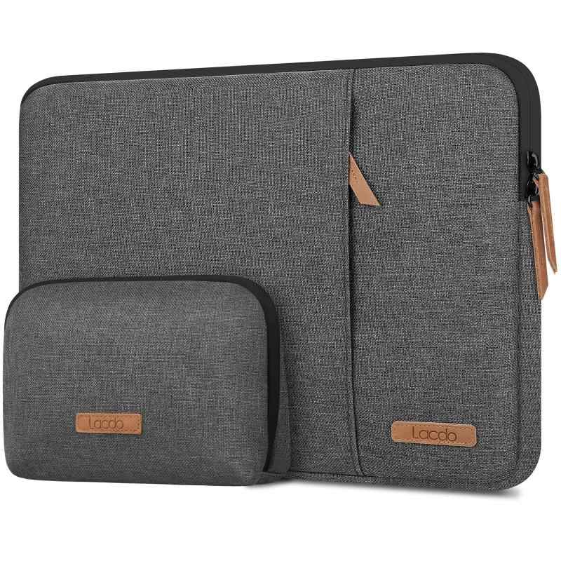 ノートパソコン用スリーブ ラップトップバッグ MacBook Pro MacBook Air iPad Pro XPS 対応 撥水 キャンバス生地 防水ジッパー 耐衝撃 衝撃吸収 前面ポケット スリム 軽量