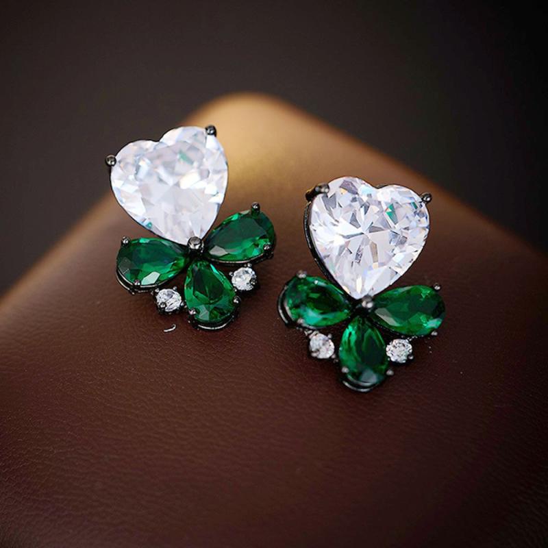 ピアス レディース 女性用 S925スターリングシルバー ジルコニア 幾何学 ジオメトリック ハートモチー..