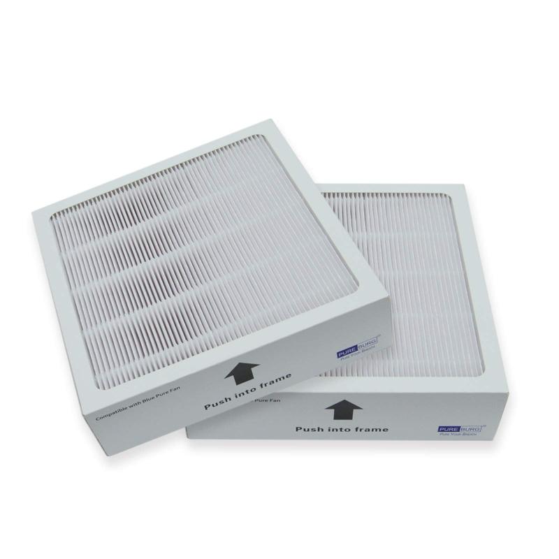 空気清浄機用フィルター 交換用フィルター H13 HEPAフィルター ブルーエア Blueair 互換 Blue Pe Fan Auto 空気清浄機能付きファン 品番108005 PM2.5 花粉 粉塵・交換用フィルターセット：H13 HEPAフィルター 2個・対応：ブルーエア(Blueair) Blue Pe Fan Auto 空気清浄機能付きファン (品番108005) との互換性あり・浮遊粉塵 PM2.5 の 99.97% をサイズ 0.3 ミクロンまで捕捉し、粉塵、花粉、一般的な汚染物質などの大きな浮遊粒子を除去・メンテナンス方法：定期的に交換。フィルターを1ヶ月に1回取り外し、柔らかいブラシまたはやさしく掃除機で掃除・工具不要で数分で交換可能・注意：新しいフィルターをプラスチックバッグから取り外してから使用すること