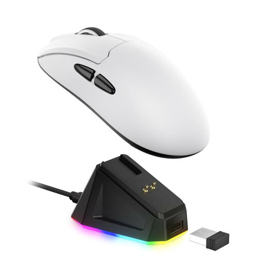 GM022 超軽量 3 モード ワイヤレス ゲーミング マウス、RGB 充電ドック付き、PAW3395 26K DPI センサー、55G 軽量人間工学に基づいた Bluetooth ゲーミング マウス、5 つのプログラム可能なボタン、 GM022 超軽量 3 モード ワイヤレス ゲーミング マウス、RGB 充電ドック付き、PAW3395 26K DPI センサー、55G 軽量人間工学に基づいた Bluetooth ゲーミング マウス、5 つのプログラム可能なボタン、