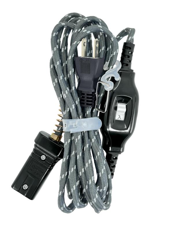 F-Factory こたつコード 中間スイッチ付 コタツ用電源コード3m 最大700w 7A-125V /-076