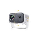 【360°回転可能】 プロジェクター 天井投影 家庭用 16000lm 1080P WIFI6 400ANSI Bluetooth5.2 電動フォーカス 台形補...