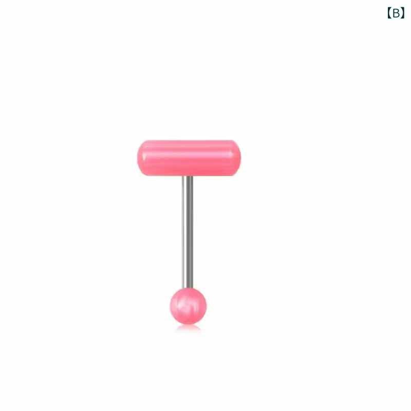 ボディピアス ユニセックス 舌 リップ 口 スクリュー カプセル型 アウタースレッド サージカルステンレス アクリル カラフル 電気メッキ加工 おしゃれ ストリート カジュアル 欧米風 普段使い 8点セットの商品画像 3