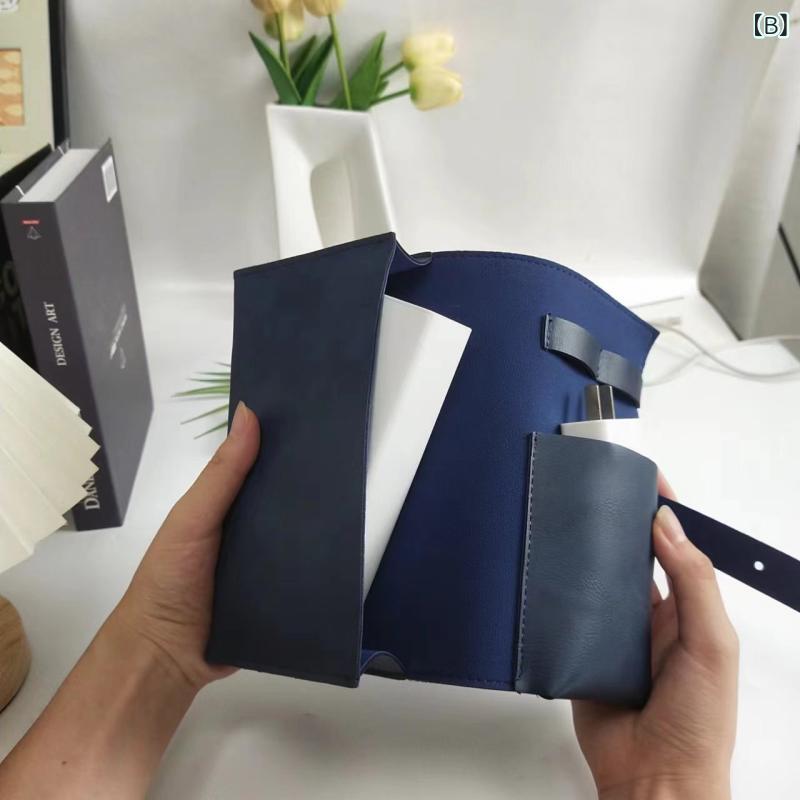 ガジェットポーチ PC周辺機器 充電器 保護ケース 電源ケーブル データケーブル 多機能 トラベルポーチ 出張 旅行 アウトドア ポータブル PUレザー スクエア型 ブラウン ブルー グリーン ブラック カーキ 小物入れ ajyuri-10266881 あじゅり サンプル画像3