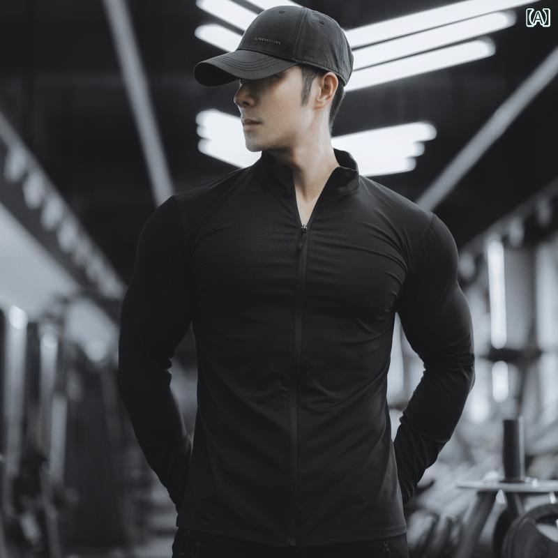 ・カテゴリ: Tシャツ・柄: 無地・スタイル: スポーツレジャー・ネックライン: 立襟・袖丈: 長袖・主な素材: 再生繊維・素材: ポリエステル90%・カラー展開: ブラック、ホワイト、グレー、墨緑・サイズ展開: M、L、XL、XXL、XXXL
