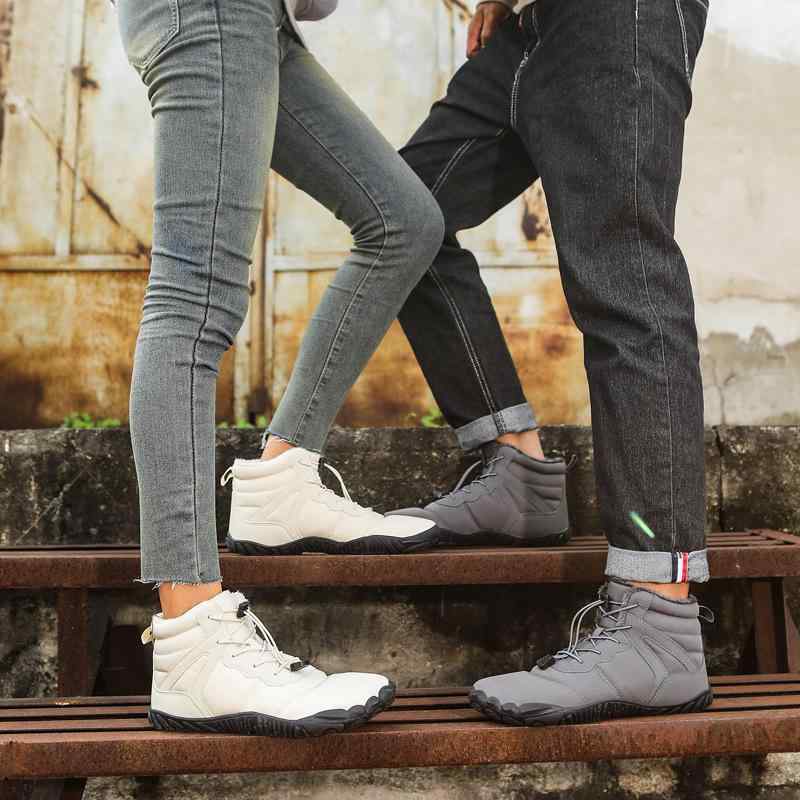 登山靴 男女兼用 カップル 裏起毛 スノーブーツ トレッキングシューズ 滑り止め 雪道対応 厚底 防寒 保温 ミドルカット 合成皮革 カジュアル 秋冬 アウトドア