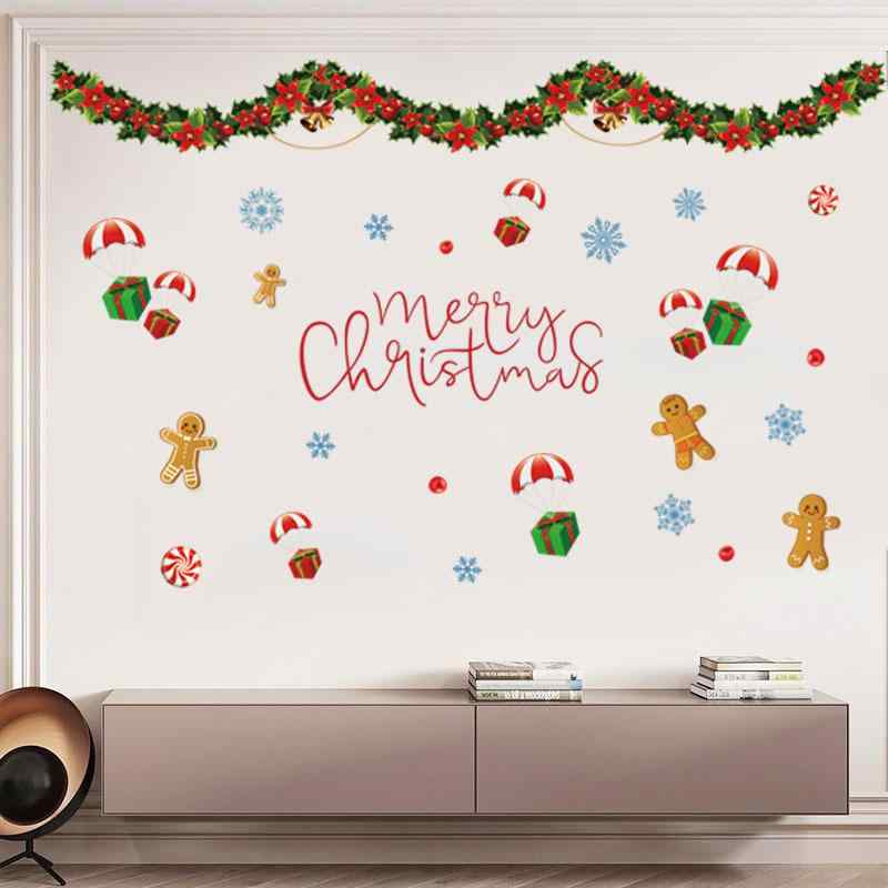 ウォールステッカー キッズ クリスマス キャンディー柄 子供部屋 寝室 玄関 リビング 壁飾り デコレー..