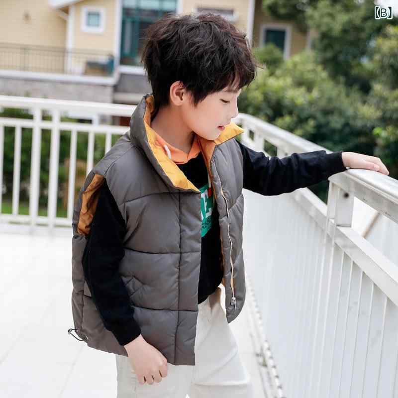 ベスト キッズ ベビー 男の子 女の子 立ち襟 中綿 秋冬 アウター 防寒 保温 暖かい...