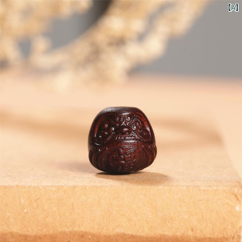 アクセサリー だるま キャラクター 卵型 白檀 紫檀 沈香 天然木 DIY ハンドメイド ペンダント ネックレス チャーム 彫刻 仏像モチーフ 開運 縁起物