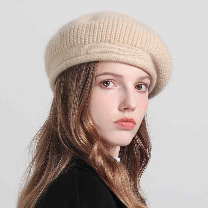 ベレー帽 レディース 女性用 カシミヤ ニット ファッション おしゃれ 高級感 韓国...