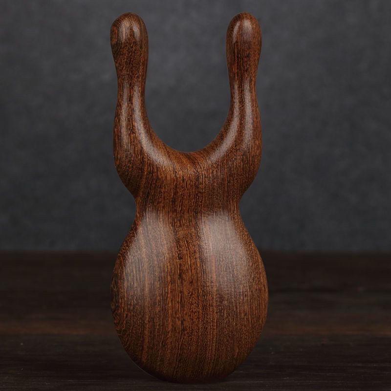 美顔かっさ 檀木 サンダルウッド カエル型 鼻筋ケア 鼻用マッサージコーム ローラー 美鼻 目元ツボ押し..