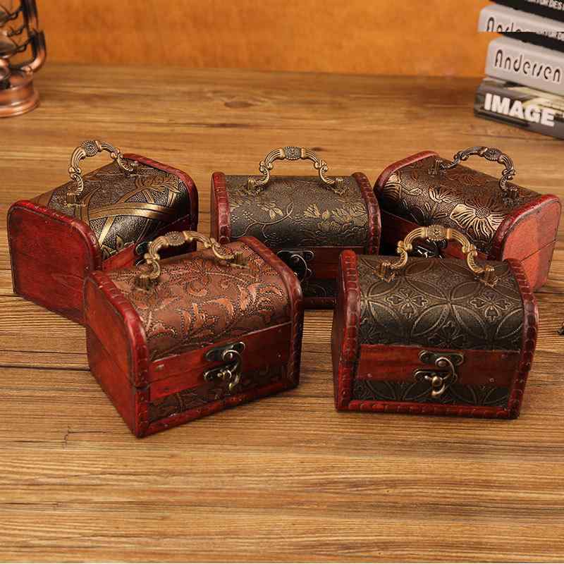 収納ボックス 木製 レトロ アンティーク調 ギフトボックス プレゼント アクセサリーケース ジュエリーボックス 宝飾品 小物入れ おしゃれ インテリア ディスプレイ ウッドケース ビンテージ風