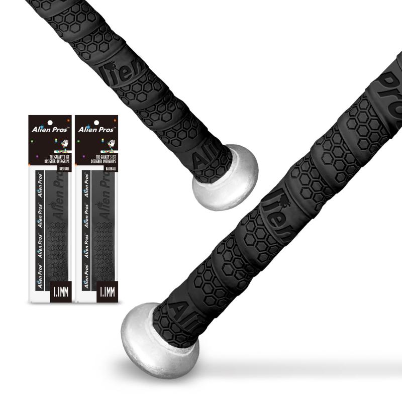 野球用バットグリップテープ（2グリップ）– 1.1 mmプレカット、プロ品質のバットテープ–古い野球用バットグリップの代替品–バットを保護して、壮大なホームランを打ちましょう