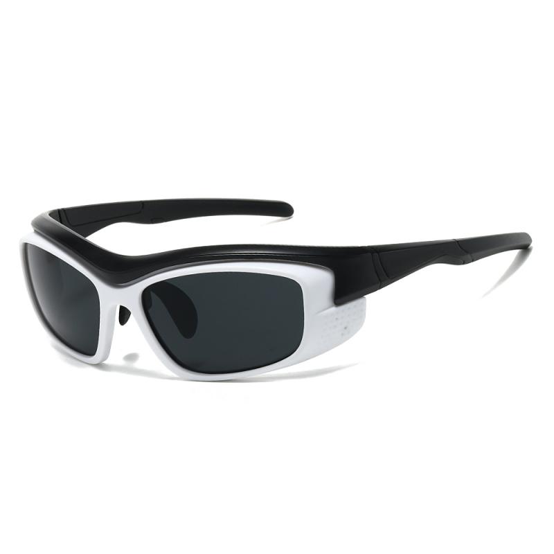 Sunglasses - サングラス ユニセックス 運動用 着脱可能レンズ アウトドア サイクリング UV400カット PC素材 キャットアイ 欧米スタイル カジュアル スポーティー グレー ブラック