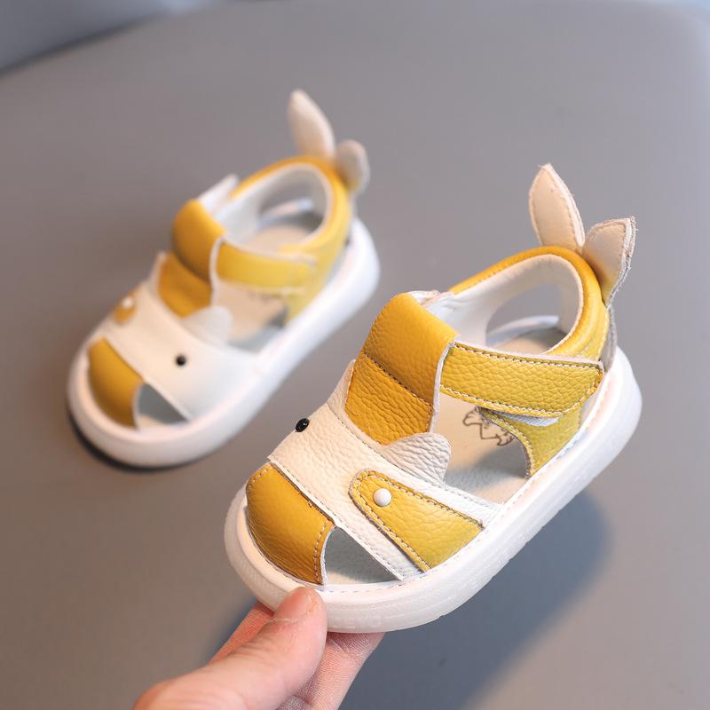 サンダル ベビー 男女兼用 1-3歳向け 本革牛革 滑り止め ソフトソール 通気性 ファーストシューズ よちよち歩き マジックテープ 夏 脱げにくい カジュアル