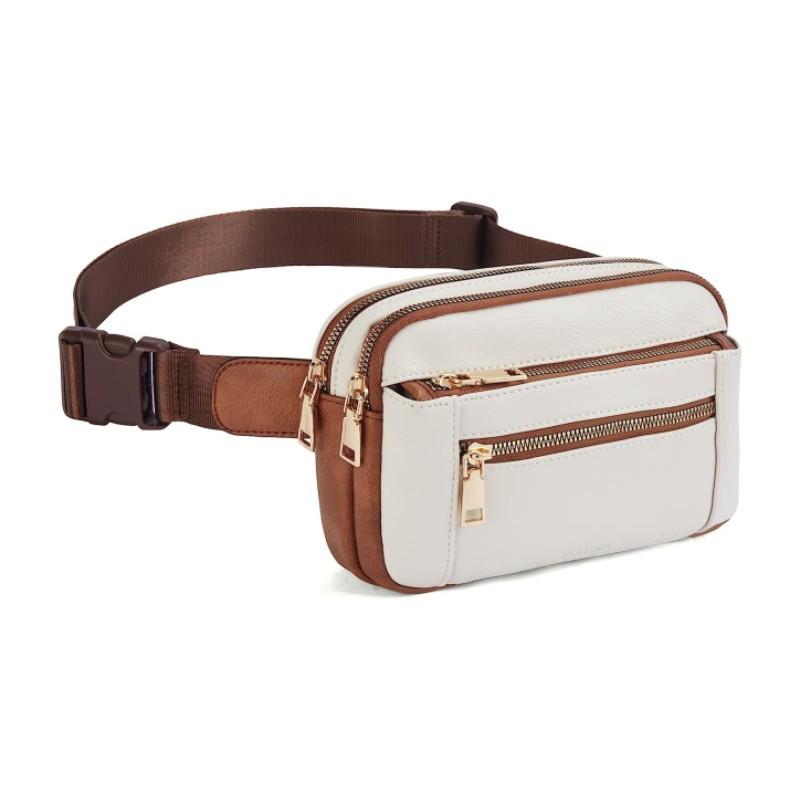 バッグ ユニセックス 男女兼用 PUレザー ショルダーバッグ ボディバッグ ウエストポーチ 3way 撥水 軽量 長さ調節可能 おしゃれ シンプル カジュアル アウトドア 旅行 普段使い