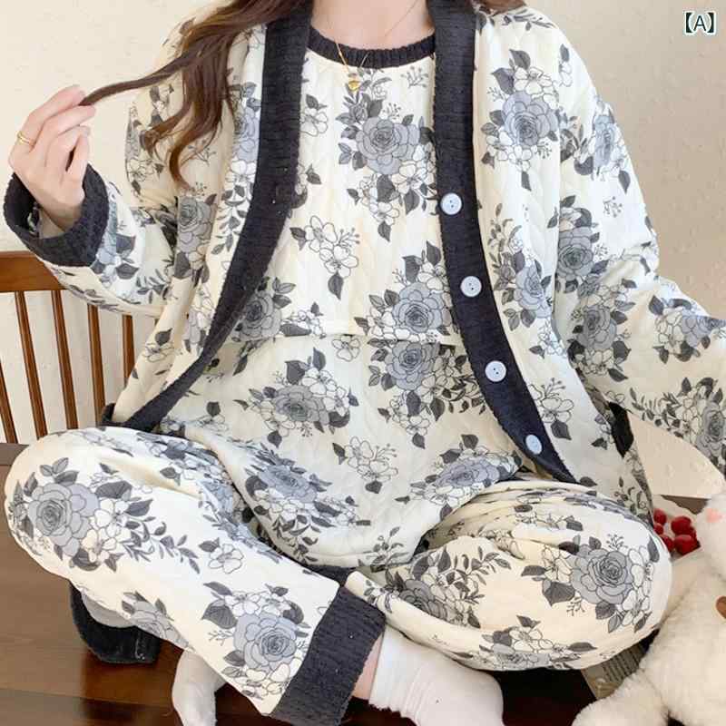 ・カテゴリ: 授乳服・柄: 植物花柄・袖丈: 長袖・パンツ丈: ロングパンツ・主な素材: 綿50-70%、ポリエステル・サイズ展開: M、L、XL、XXL、XXXL・スタイル: 日韓レジャー・袖型: 通常袖・タイプ: パンツセット