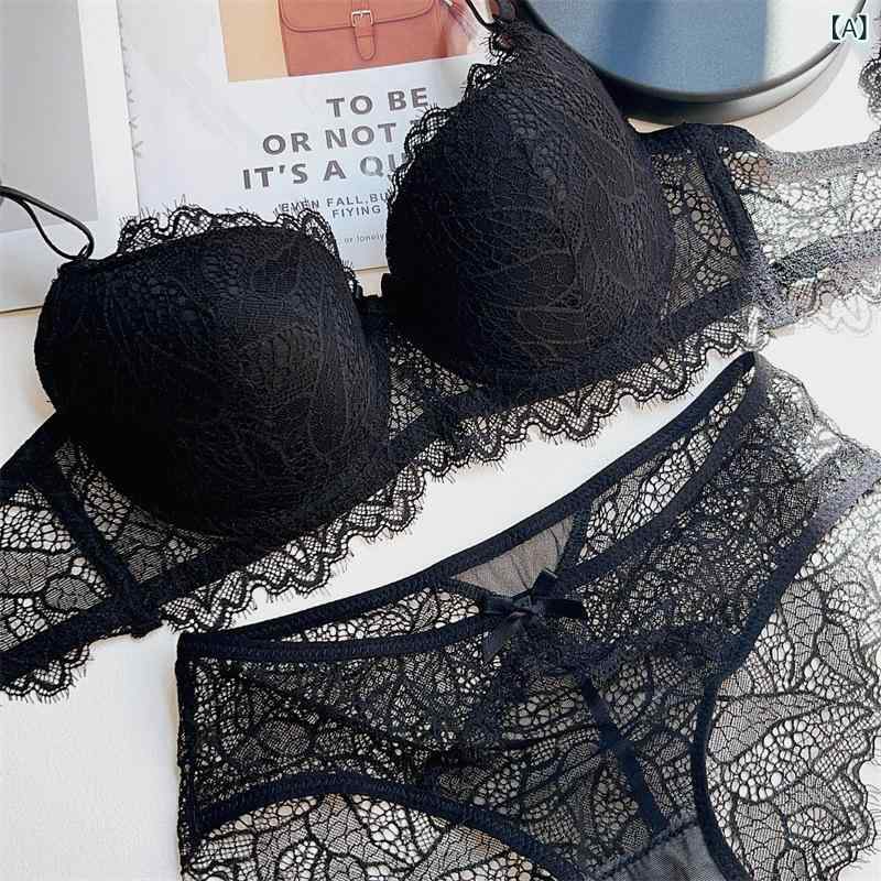 ブラ＆ショーツセット レディース 純欲系 セクシー レース 美背デザイン プラスサイズ 大きい胸 華奢見え 薄手 3/4カップ Y字バックストラップ Dカップ向け 谷間メイク 寄せ上げ 補正下着 快適 フェミニン ajyuri-10331386 あじゅり サンプル画像2