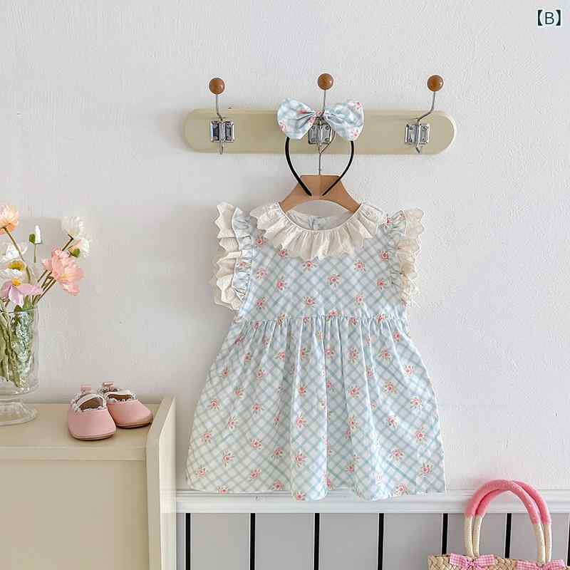 ロンパース 女の子 ベビー 夏 ワンピース風 フリル袖 小花柄 プリンセス かわいい ...