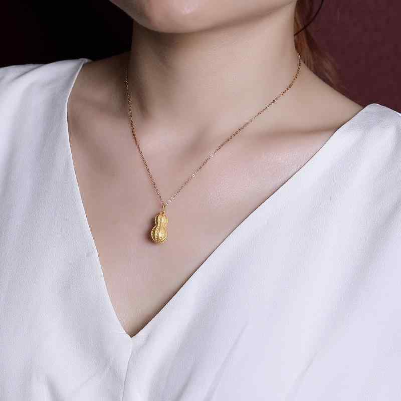 Coral Pink - ペンダント シルバー925 金メッキ 和田白玉 ピーナッツモチーフ 開運 幸運 エレガント 上品 気品 レトロ 文芸風 万能 普段使い デイリーユース アクセサリー ネックレスヘッド チャーム