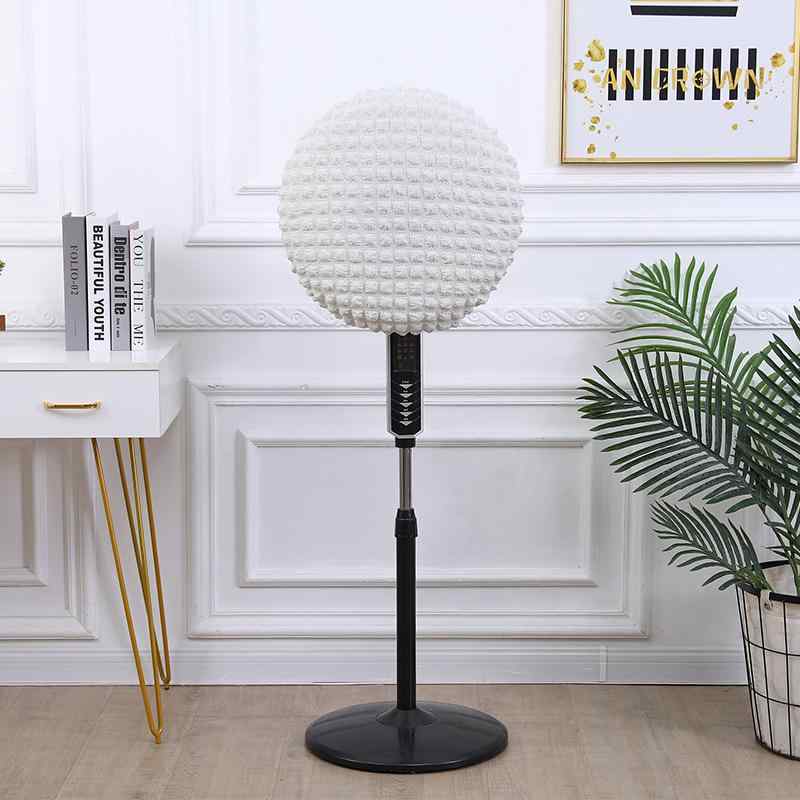 扇風機カバー シンプル モダン スタイル 布製 ポリエステル ファブリック 無地 柄物 プリント デザイン フロア型 卓上型 兼用 汎用 モーター ヘッド部分保護 防塵 ホコリよけ