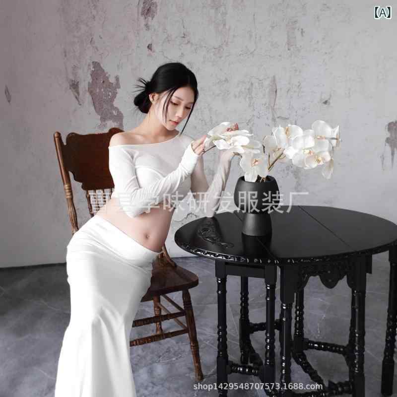 マタニティ ドレス レディース 妊婦 撮影用 フォト 写真 衣装 フレンチスタイル 新...