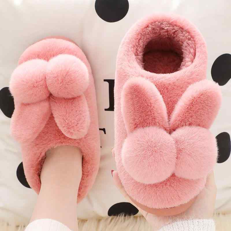 乐天商城 - ルームシューズ レディース 女性用 秋冬 綿製 あったか もこもこ ファー かかと付き 室内履き スリッパ 滑り止め かわいい 産後 マタニティ