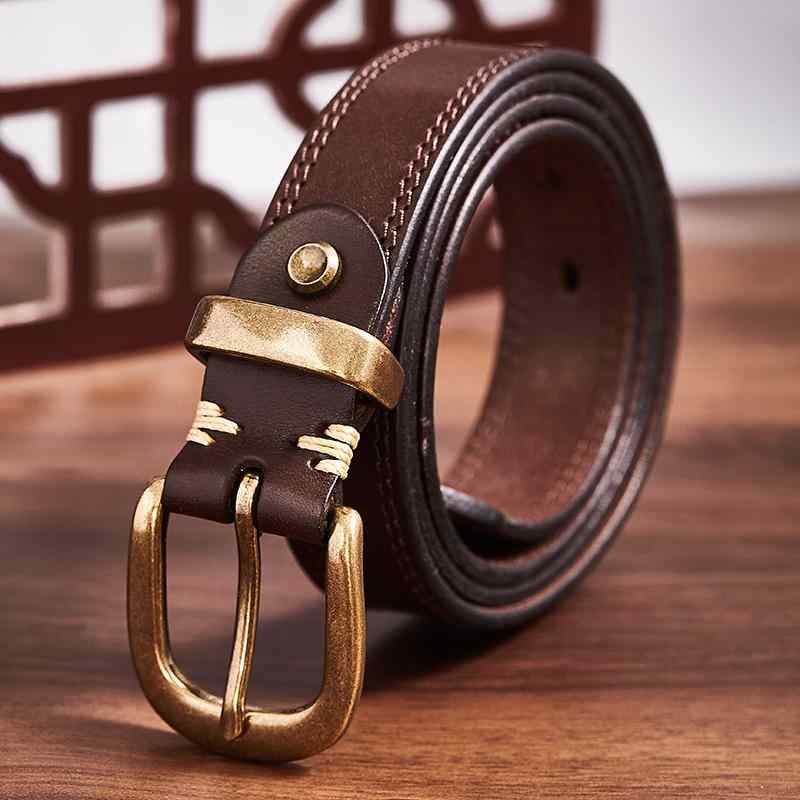 樂天商城 - ベルト メンズ 本革 牛革 トップグレイン ウォッシュ加工 レトロ ヴィンテージ 真鍮バックル ピンバックル ハンドメイド カジュアルスタイル 万能 ダークブラウン ブラック カーキ レッドブラウン
