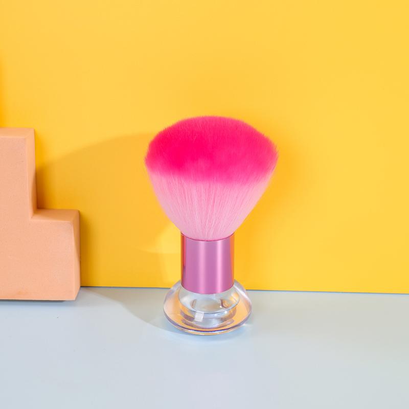 Makeup Boxes - メイクブラシ 化粧筆 マッシュルームヘッド きのこ型 フェイスブラシ ブラシ 頬紅ブラシ ルースパウダー フェイスパウダー用 パウダーブラシ 柔らかい毛 ソフトブラシ 単品 大型 台座 スタンド付き ピンク ベースメイク ポイントメイク 化粧直し