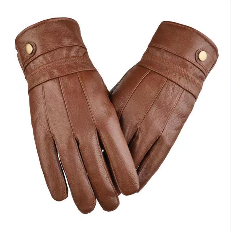 手袋 メンズ 冬物 防寒 防風 保温 バイク グローブ 裏起毛 厚手 タッチパネル対応 滑り止め 5本指 PUレザー アウトドア サイクリング 暖かい ブラック系(4.0)