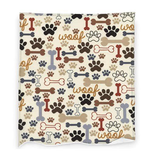 ブランケット 男女兼用 子犬 ドッグボーン柄 フランネル ポリエステル 柔らか 快適 保温 あったか オールシーズン ホーム 室内用 北欧風