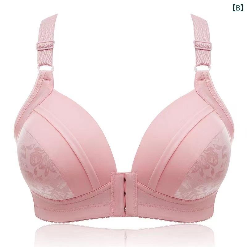 ブラトップ レディース ミセス フロントホック 薄手 ノンワイヤー 大きいサイズ 寄せ上げ 補正下着 セクシー 通気性 快適 脇高設計 ナイロン素材 普段使い ajyuri-10428603 あじゅり サンプル画像3