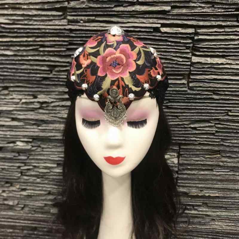 ヘアアクセサリー レディース 民族風 エスニック レトロ クラシカル 重厚感 刺繍 ...