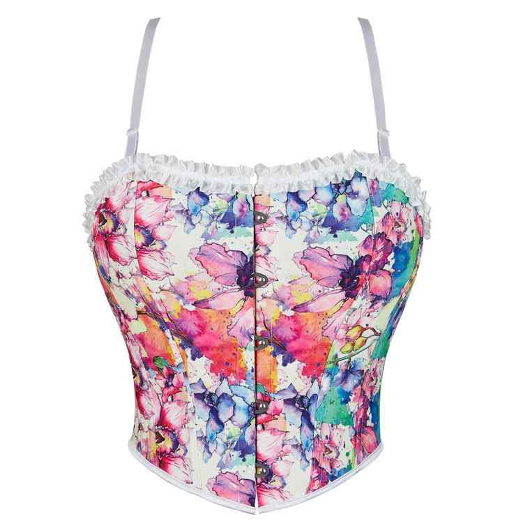 ブラトップ レディース キャミソール ビスチェ ダブルストラップ 花柄 レース カップ付き シームレス ポリエステル バストアップ インナー 普段使い 快適 デイリーユース