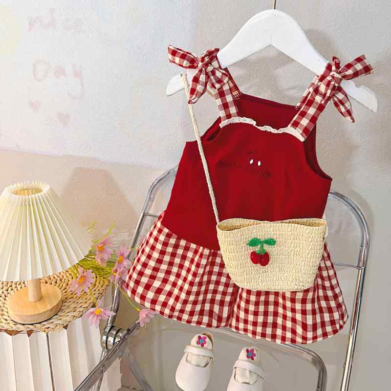 キッズ 女の子 ベビー 夏 かわいい おしゃれ 韓国風 綿 コットン 半袖 ショートパンツ 2点セット さくらんぼ柄 セットアップ