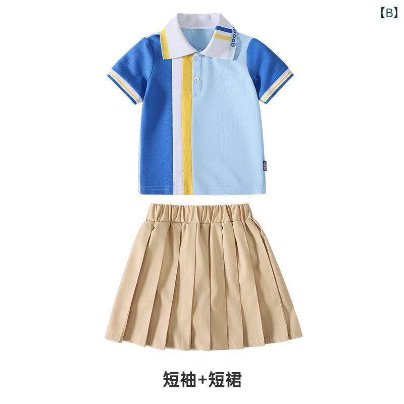あじゅりの制服 キッズ 男女兼用 幼稚園 小学生 夏 半袖 スクールウェア 綿 コットン 快適 通気性 合唱 発表会 演奏会 卒園式 入学式 卒業写真｜アングル3