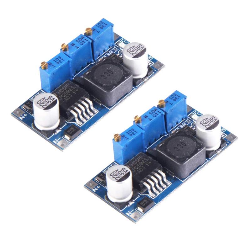 2個セット LM2596 D-D調整可能降圧パワーモジュール7V-35V〜1.25V-30V 3A