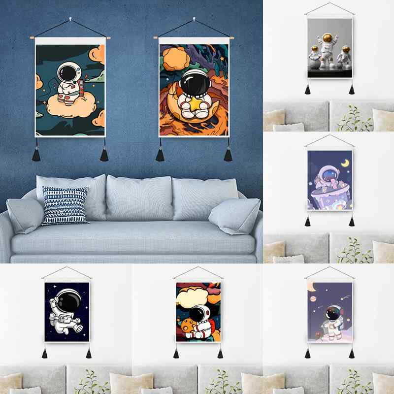 タペストリー 宇宙 銀河 星空 宇宙飛行士 ウォールデコ ファブリックポスター リビング 寝室 背景布 インテリア おしゃれ ポリエステル 北欧 デジタル転写プリント 長方形 手洗い可能