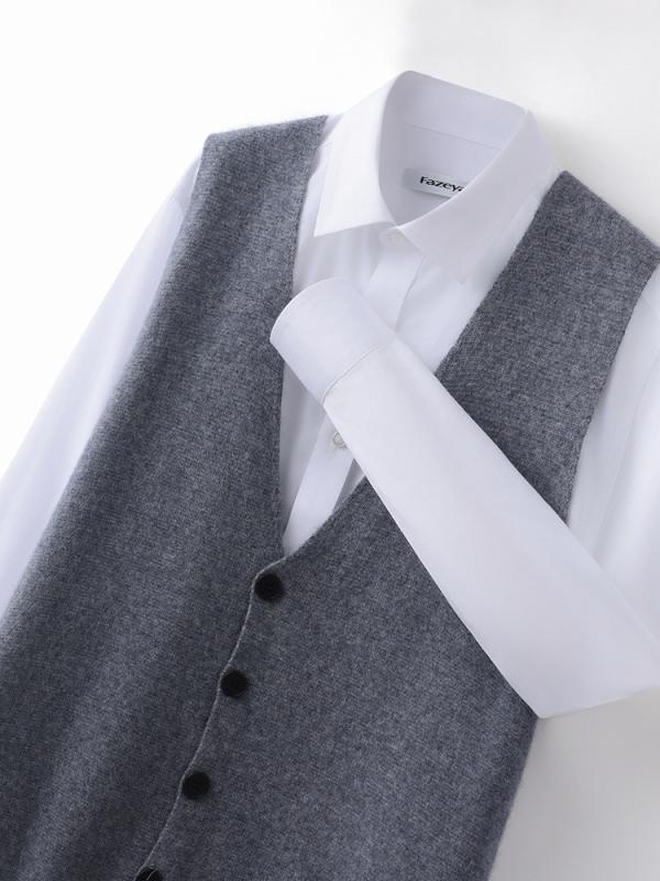 ベスト メンズ 男性用 Vネック ボタン付き 前開き カシミヤブレンド ウール混 厚手 ニット ノースリーブ ジレ 無地 秋冬 カジュアル ビジネス 通勤 オフィススタイル 暖かい 上品 重ね着