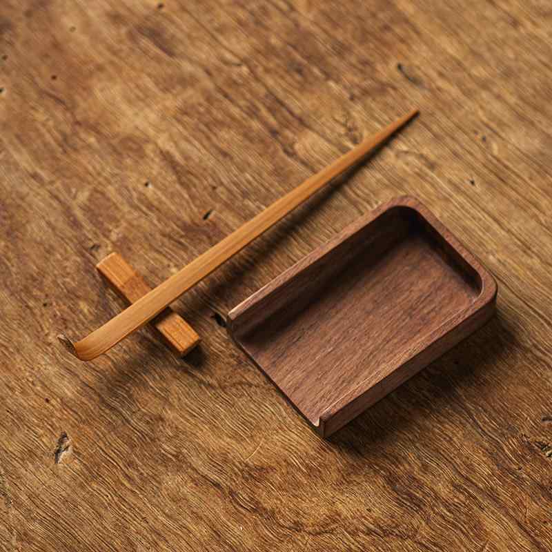 茶道具 ウォールナット 竹製 茶則 茶荷 茶べら 3点セット 手作り 和モダン 天然素材 高級感 茶さじ 茶器