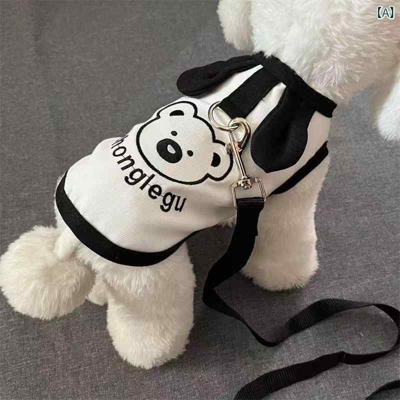 ペット服 猫用 犬用 春秋 ノースリーブ ベスト 防寒 毛抜け防止 クマ柄 プリント フリース 防寒着 かわいい 室内着 キャットウェア ドッグウェア