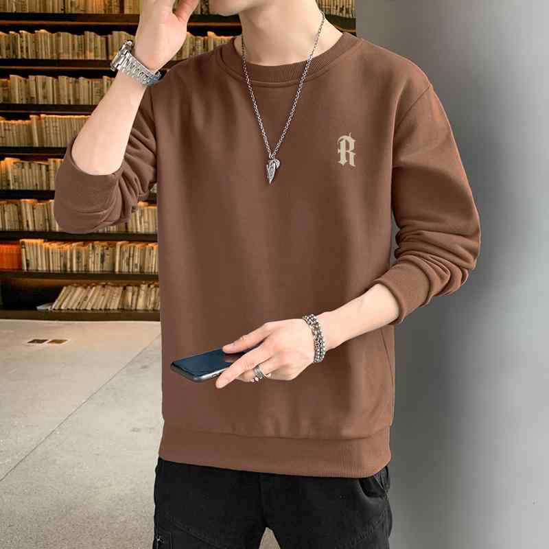 トレーナー メンズ 秋冬 長袖 Tシャツ 丸首 プルオーバー カジュアル トップス スウェット インナー 快適 防寒
