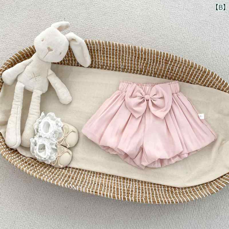ショートパンツ ベビー 女の子 夏 涼しい バルーンパンツ かぼちゃパンツ ウエスト...