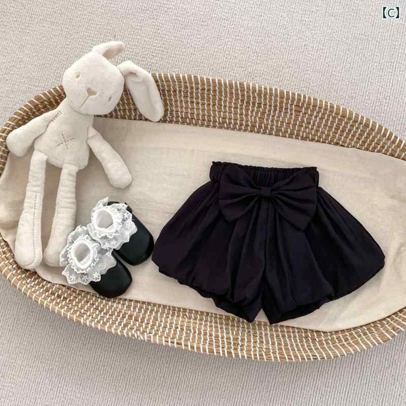 ショートパンツ ベビー 女の子 夏 涼しい バルーンパンツ かぼちゃパンツ ウエスト...