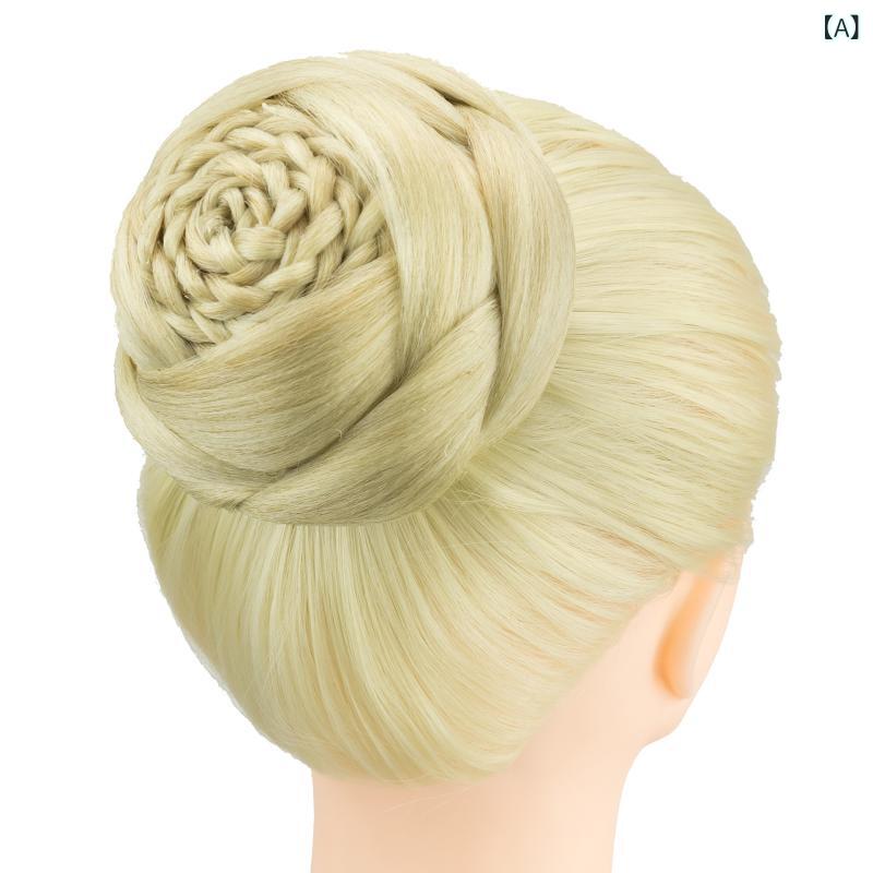 ウィッグ レディース お団子 ヘアピース ポイントウィッグ シニヨン つけ毛 浴衣 着物 和装 ドレス 結婚式 発表会 ダンス イベント 社交ダンス お宮参り 七五三 盛り髪 ボリューム 簡単装着 耐熱