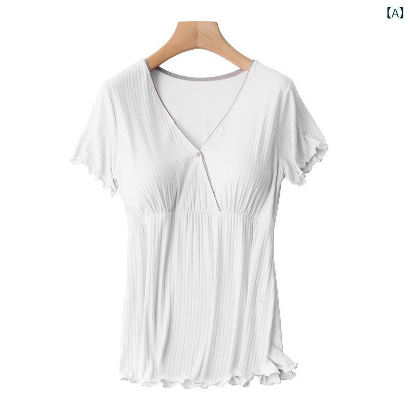 Tシャツ レディース 授乳服 授乳キャミソール 快適 トップス 半袖 妊婦 産前 産後 ...