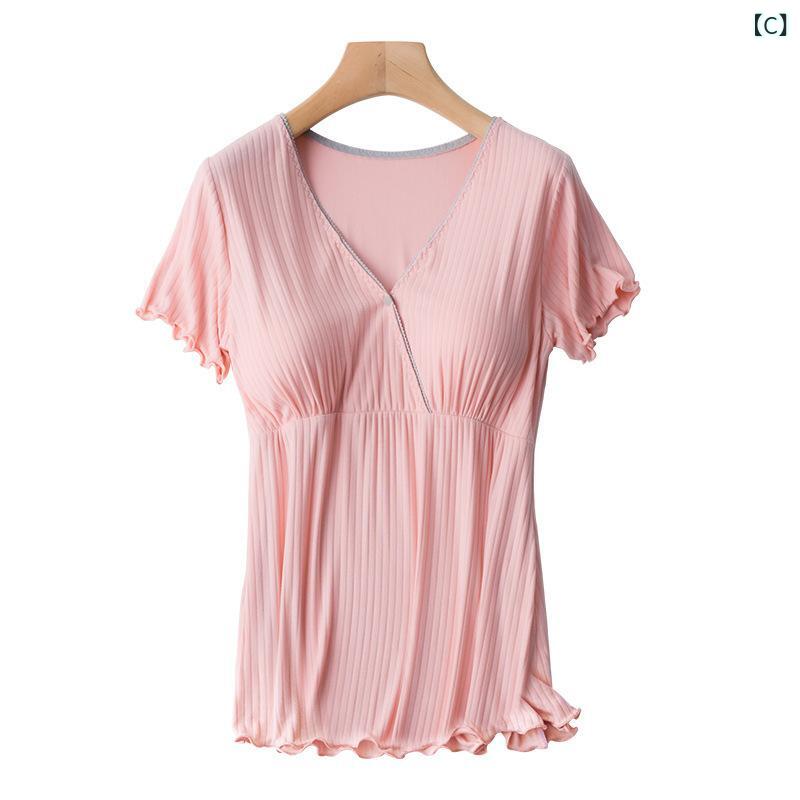 Tシャツ レディース 授乳服 授乳キャミソール 快適 トップス 半袖 妊婦 産前 産後 ...