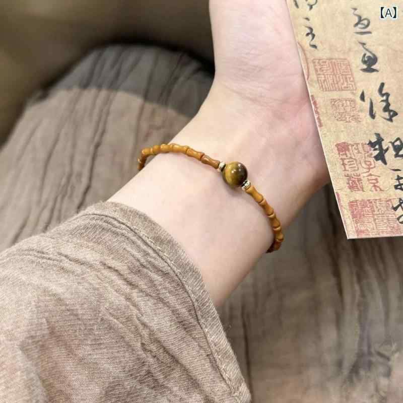 ・カテゴリ: 手芸・ブレスレット・素材: 混合素材・加工工程: 業・スタイル: 新中式、個性風・デザイン: 幾何学、オーバル・対象: ユニセックス・カラー展開: 虎眼石ラウンドビーズ竹節ブレスレット