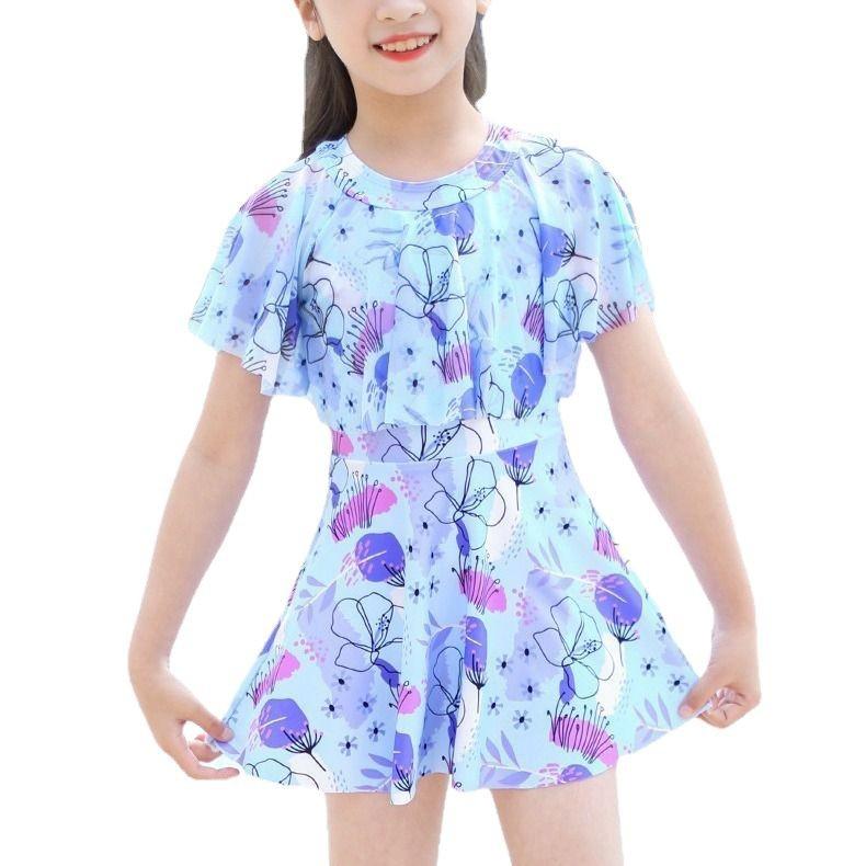 水着 女の子 キッズ ベビー オールインワン ワンピースタイプ 帽子付き 3点セット ...